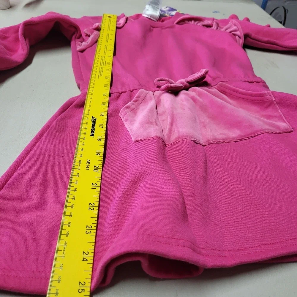New Blueberi Girls Dress Size 7 Pink Long Sleeve Outfit Ruffles Top Pocket‎